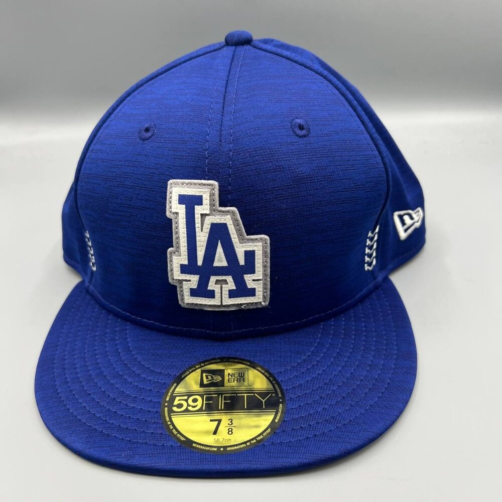 Los Angeles LA Dodgers 7 3/8 Blue Gray 59Fifty New Era‎ MLB Fitted Cap New